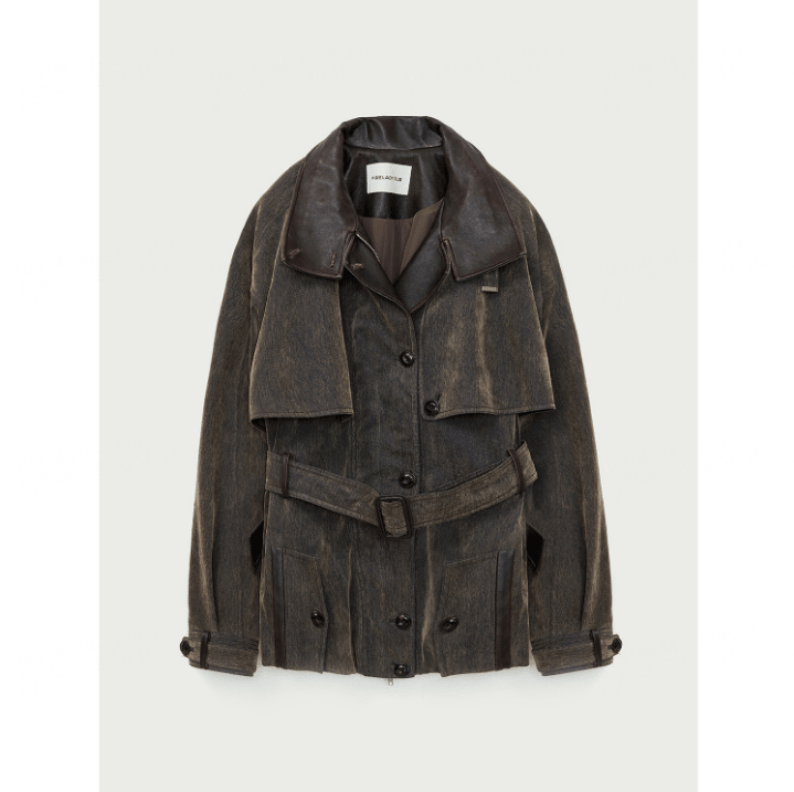 Firelady Fur Women's Belted Trench Coat - Drop Shoulder Short Jacket “Retro Traveler Style” - variant_title