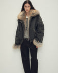Firelady Fur Women‘s Cropped Fur Parka with Raccoon Fur Trim & 90% Goose Down | Multi - Pocket Utility Style “Nordic Woods” - variant_title