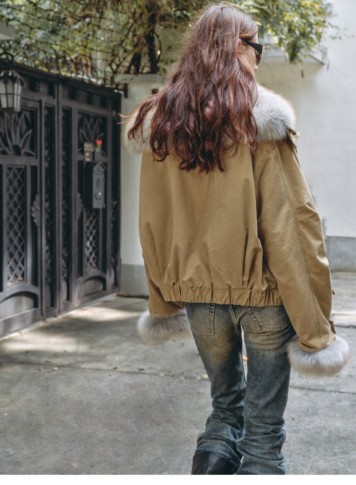 Firelady Fur Women‘s Cropped Fur Parka with Raccoon Fur Trim &amp; 90% Goose Down | Multi - Pocket Utility Style “Nordic Woods” - variant_title