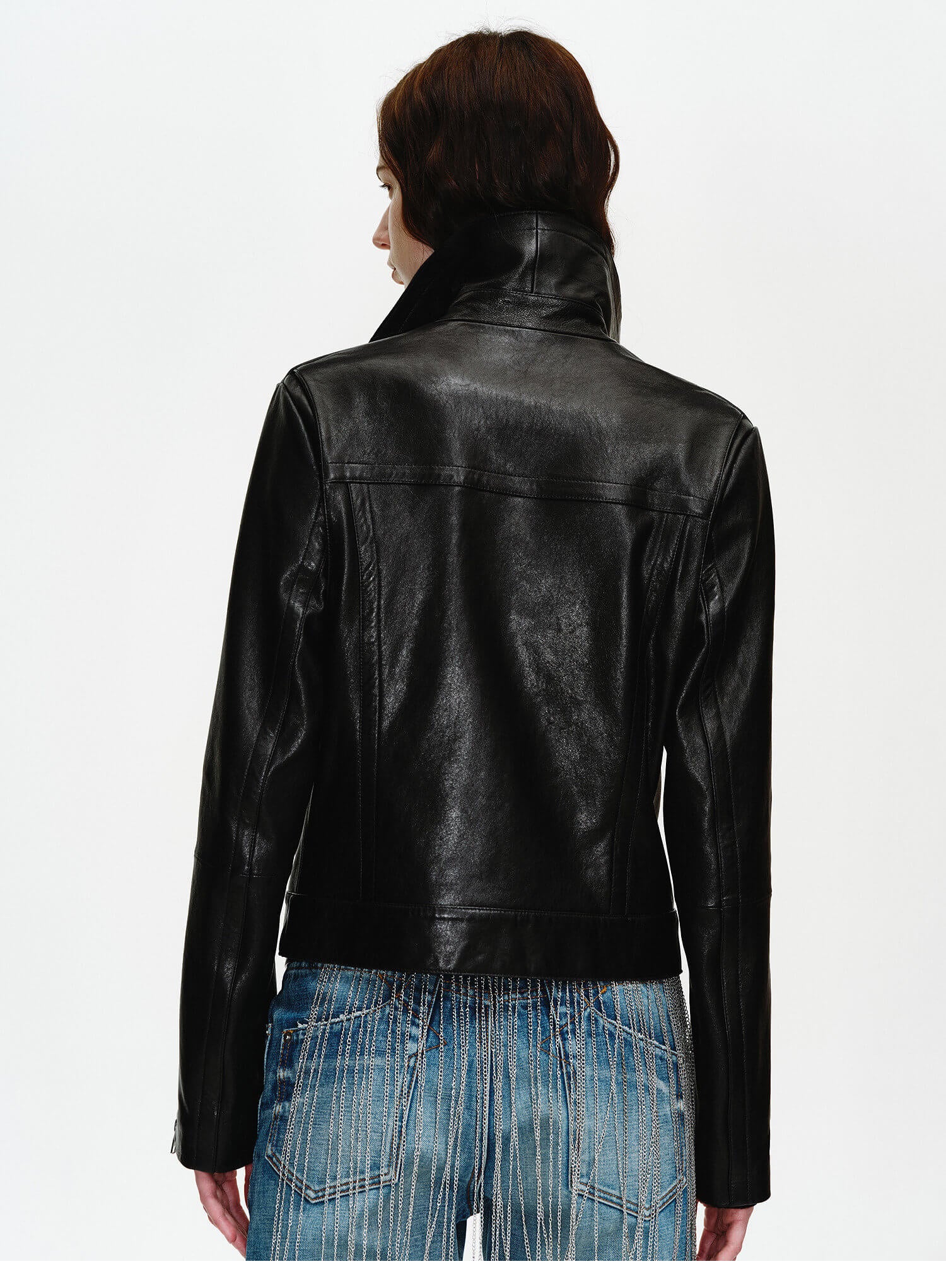 Firelady Fur Women’s Cropped Lambskin Leather Moto Jacket – Soft, Lightweight FitFirelady Fur