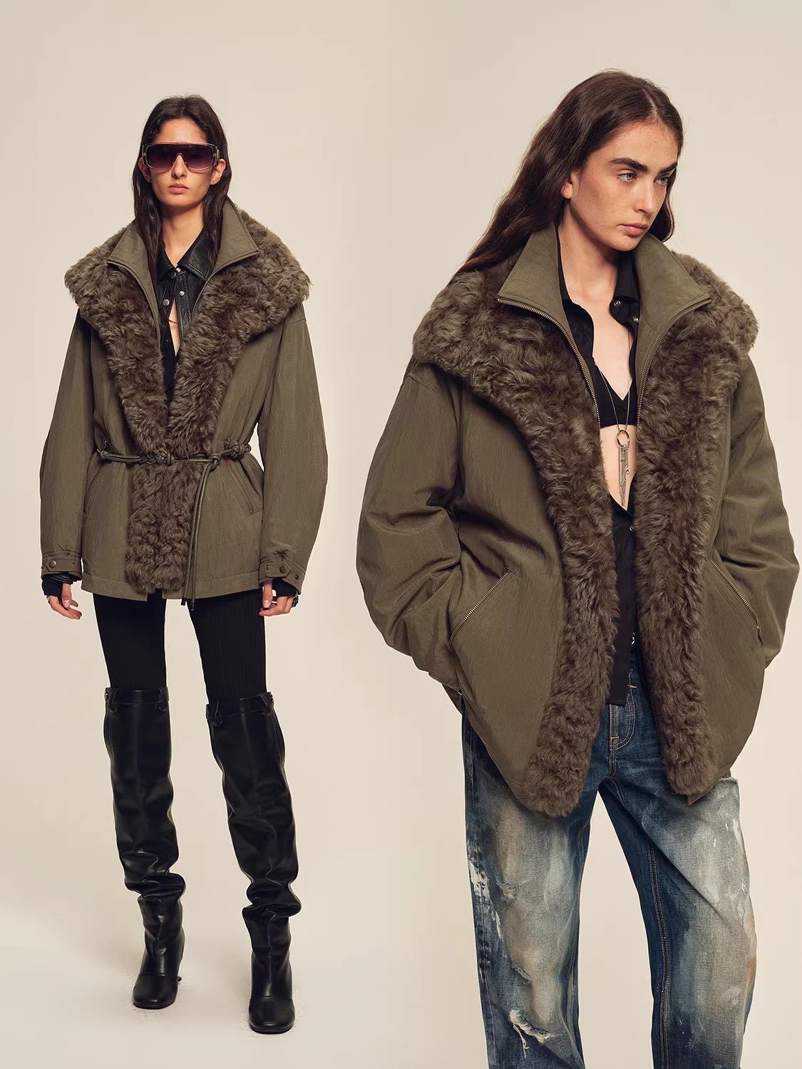 Firelady Fur Women's Detachable Toscana Shearling - Lined Parka Jacket "The Wizard of Oz" - variant_title