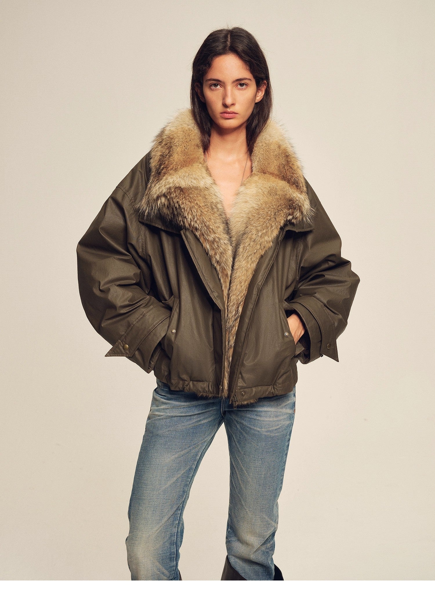 Firelady Fur Women's down fur parka Coyote and Raccoon Fur Collar - “The long night is coming” - variant_title