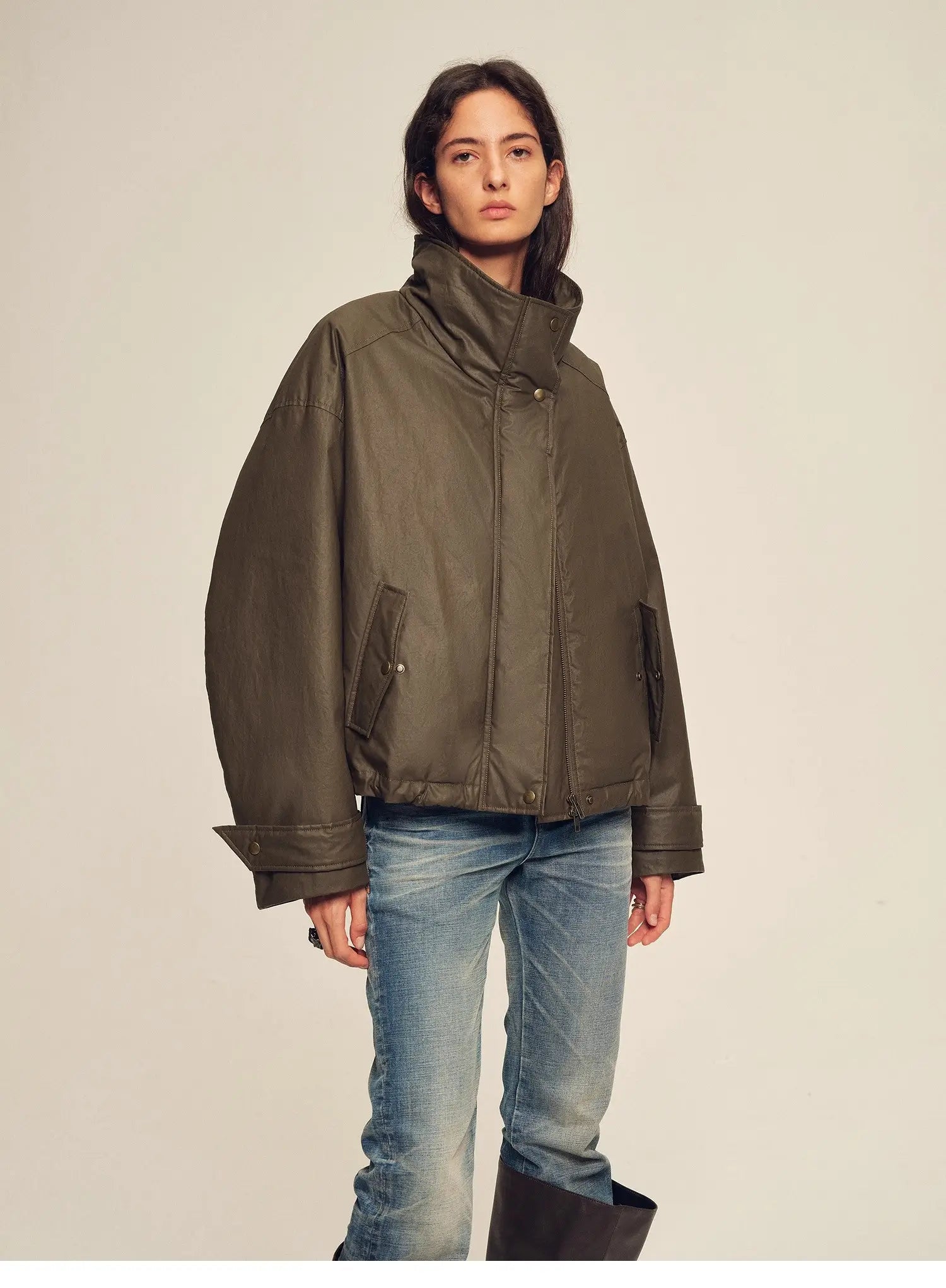 Firelady Fur Women's down fur parka Coyote and Raccoon Fur Collar - “The long night is coming”