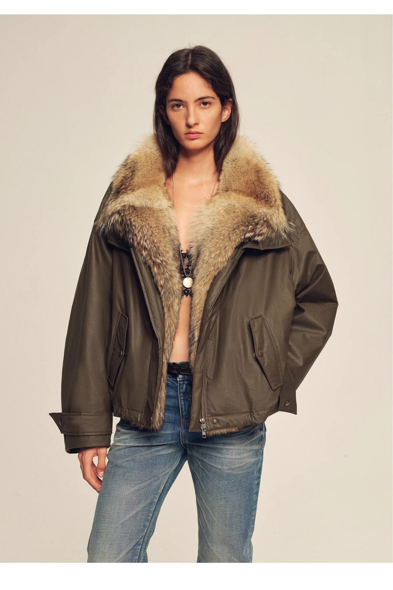 Firelady Fur Women's down fur parka Coyote and Raccoon Fur Collar - “The long night is coming” - variant_title