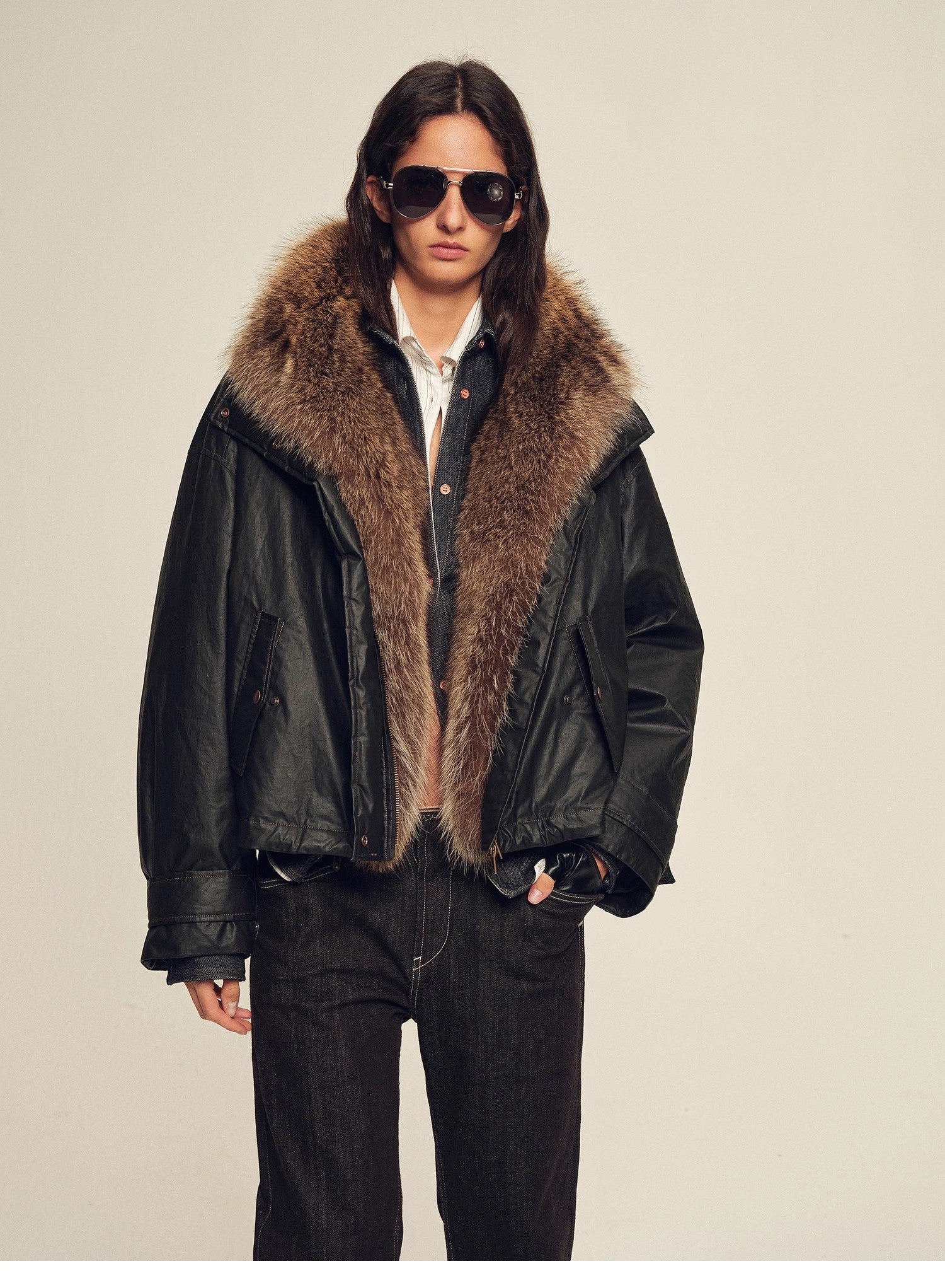 Firelady Fur Women's down fur parka Coyote and Raccoon Fur Collar - “The long night is coming” - variant_title