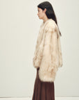 Firelady Fur Women‘s Fox Fur Coat with Hand - Sprayed Ombré Finish | Saga Furs, V - Neck Design"Gone with the Wind" - variant_title