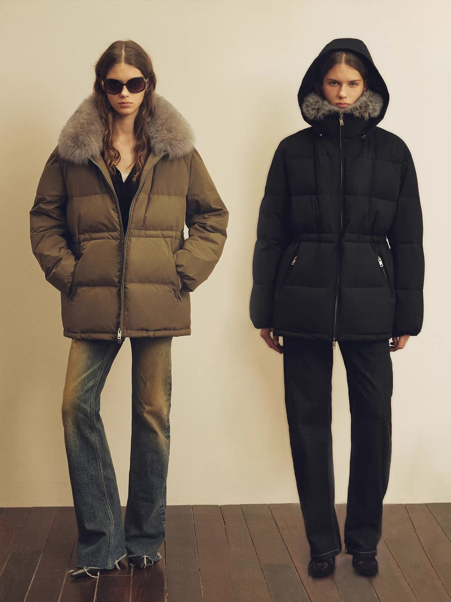 Firelady Fur Women's Fur - Trim Down Parka | Detachable Fox Fur Hood &amp; 90% White Goose Down Fill“Frost Wild” - variant_title