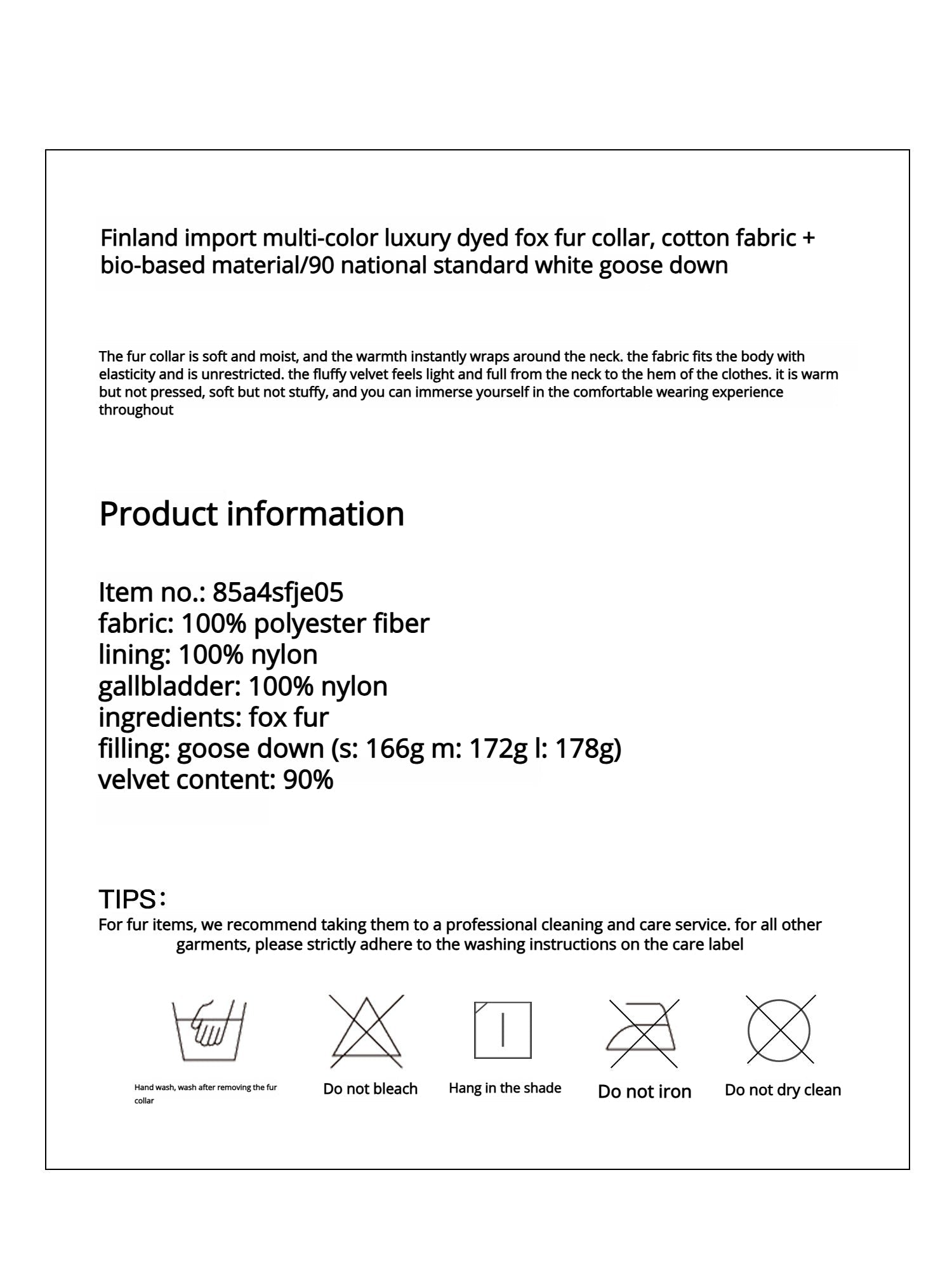 Firelady Frost Wild fur-trim down parka product information