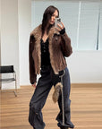 Firelady Fur Women's genuine Fur Denim Parka | Detachable Fur Collar & 90% White Goose Down Fill“Wander Free” - variant_title