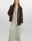 Firelady Fur Women‘s Genuine Lambskin Leather Jacket - Imported Vegetable - Tanned Suede, “Oversized Leather Blazer” - variant_title
