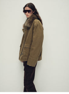 Firelady Fur Hearthside Simmer down parka outfit styling image