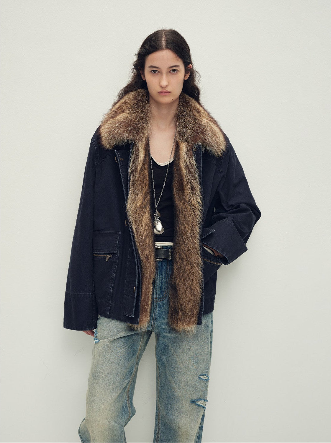 Firelady Fur Women's Goose Down Fur Parka with Detachable Raccoon Fur Hood“Hearthside Simmer” - variant_title