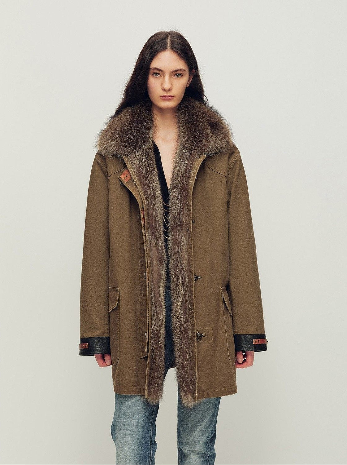 Firelady Fur Women's Goose Down Fur Parka with Detachable Raccoon Fur Hood“Hearthside Simmer” - variant_title