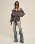 Firelady Fur Women's Goose Down Parka Coat with Detachable Toscana Shearling Fur Collar“Modern Traveler” - variant_title