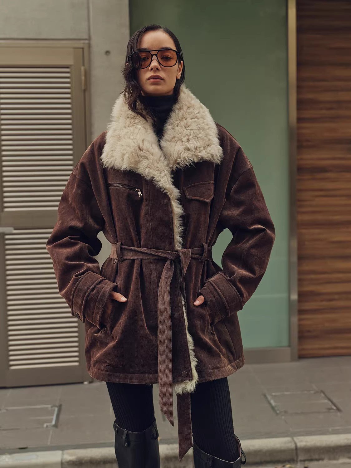 Firelady Fur Women's Goose Down Parka with Detachable Toscana Shearling Collar "Glacier Traveler" - variant_title