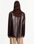 Firelady Fur Women‘s Leather Biker Jacket in British Imported Vintage Waxed Lambskin “Heartland Echo”Firelady Fur