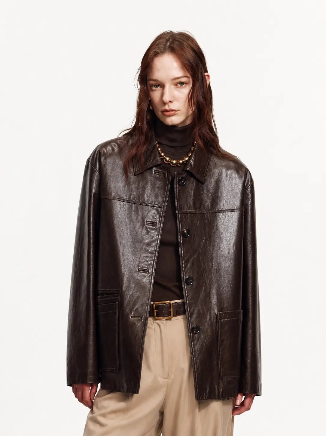 Firelady Fur Women‘s Leather Biker Jacket in British Imported Vintage Waxed Lambskin “Heartland Echo”Firelady Fur