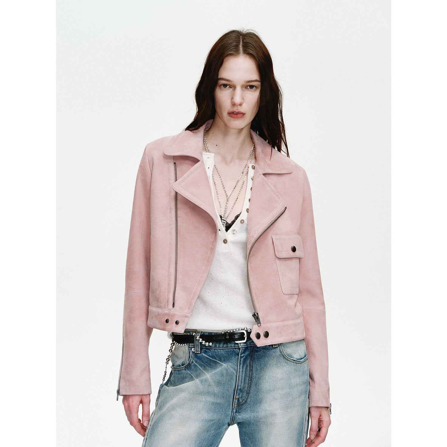 Firelady Fur Women's Leather Biker Jacket - Vintage Movie Style - variant_title