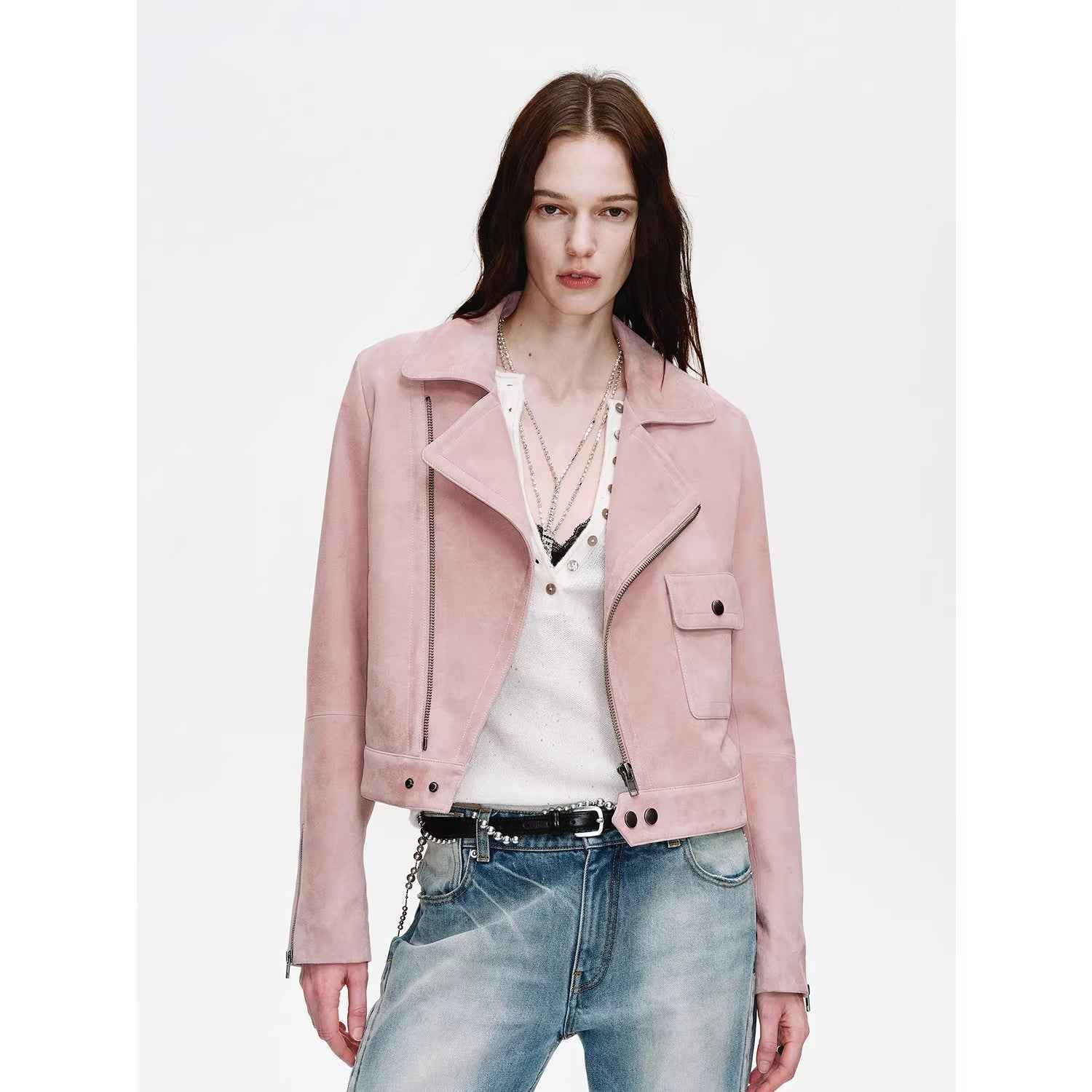 Firelady Fur Women's Leather Biker Jacket - Vintage Movie Style - variant_title