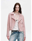 Firelady Fur Women's Leather Biker Jacket - Vintage Movie Style - variant_title