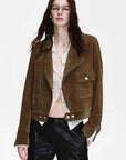 Firelady Fur Women's Leather Biker Jacket - Vintage Movie Style - variant_title