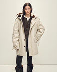 Firelady Fur Women’s Merino Sheepskin Parka with Fur Hood – Real Fur Cow Print Coat"Wild Heartbeat" - variant_title