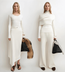 Firelady Fur Women's Merino Wool Turtleneck Sweater with Detachable Shawl – 2 - Piece Knit Set "Elegant Layers" - variant_title