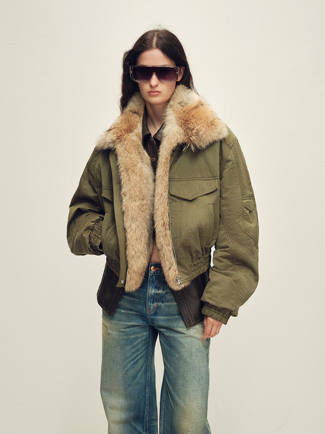 Firelady Fur Women's Multi - Color Fur Collar Parka - Pilot Jacket Style "Serene Heat Island" - variant_title