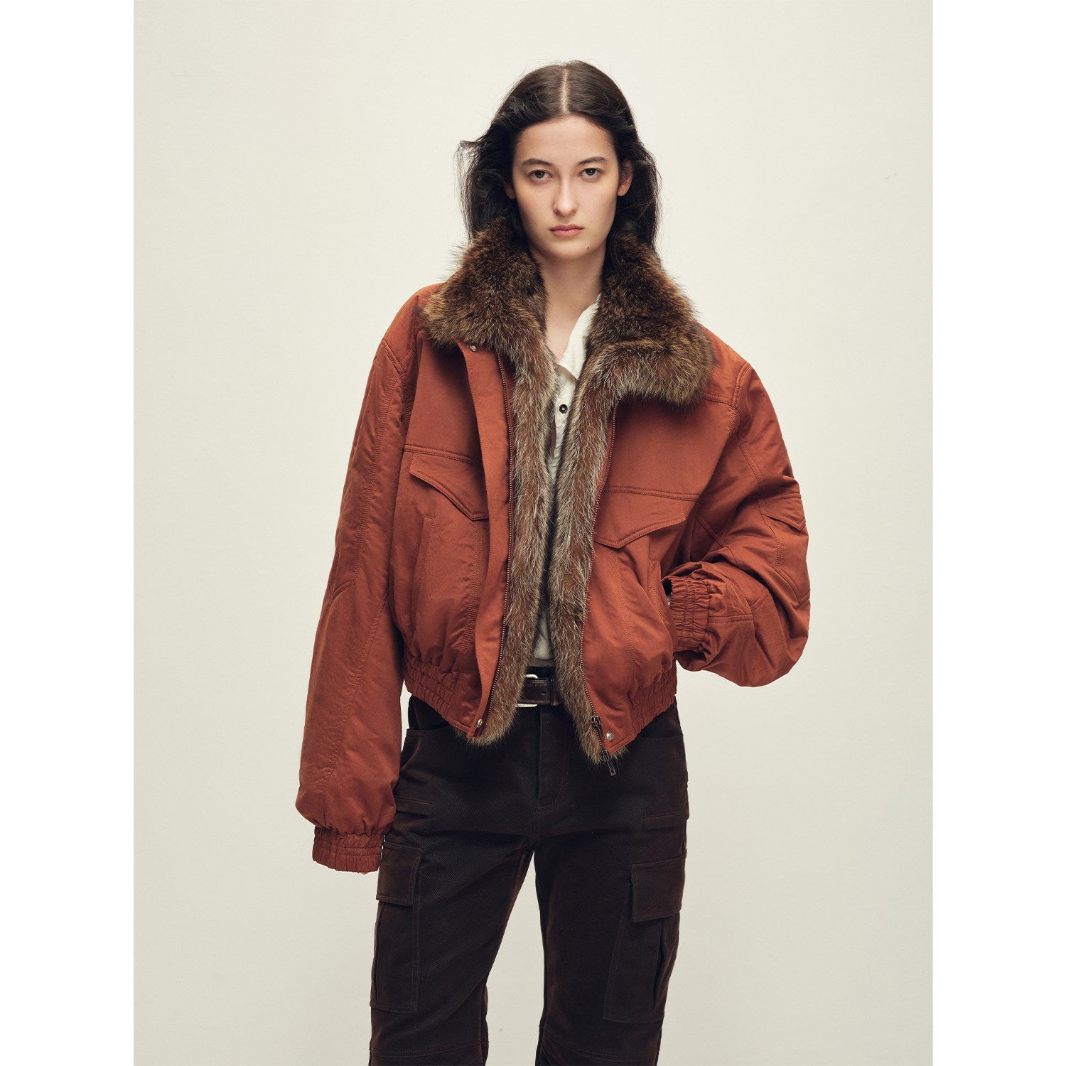 Firelady Fur Women's Multi - Color Fur Collar Parka - Pilot Jacket Style "Serene Heat Island" - variant_title