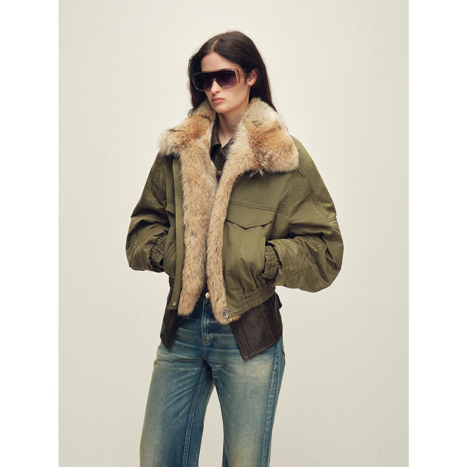 Firelady Fur Women's Multi - Color Fur Collar Parka - Pilot Jacket Style "Serene Heat Island" - variant_title