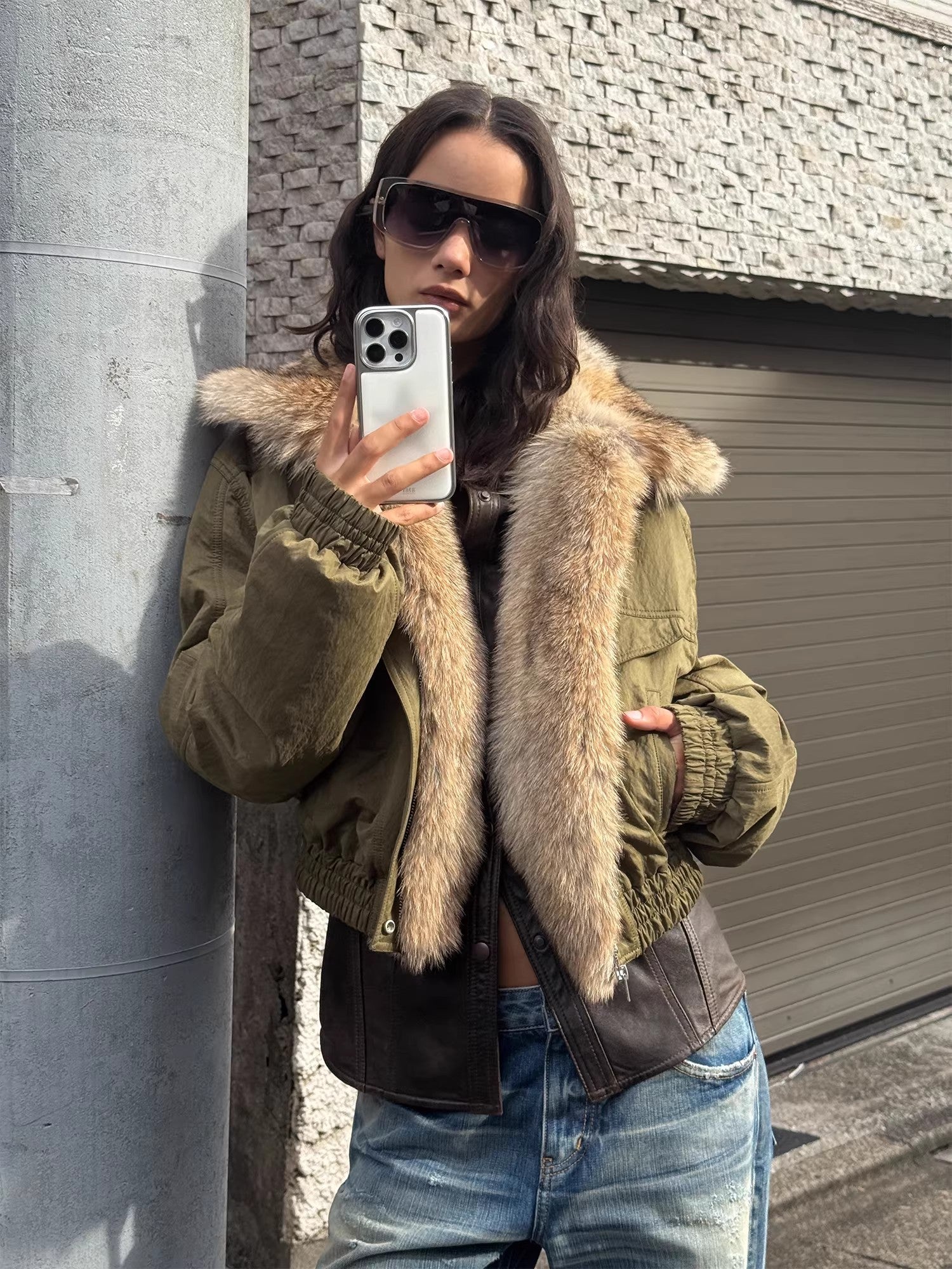 Firelady Fur Women's Multi - Color Fur Collar Parka - Pilot Jacket Style "Serene Heat Island" - variant_title