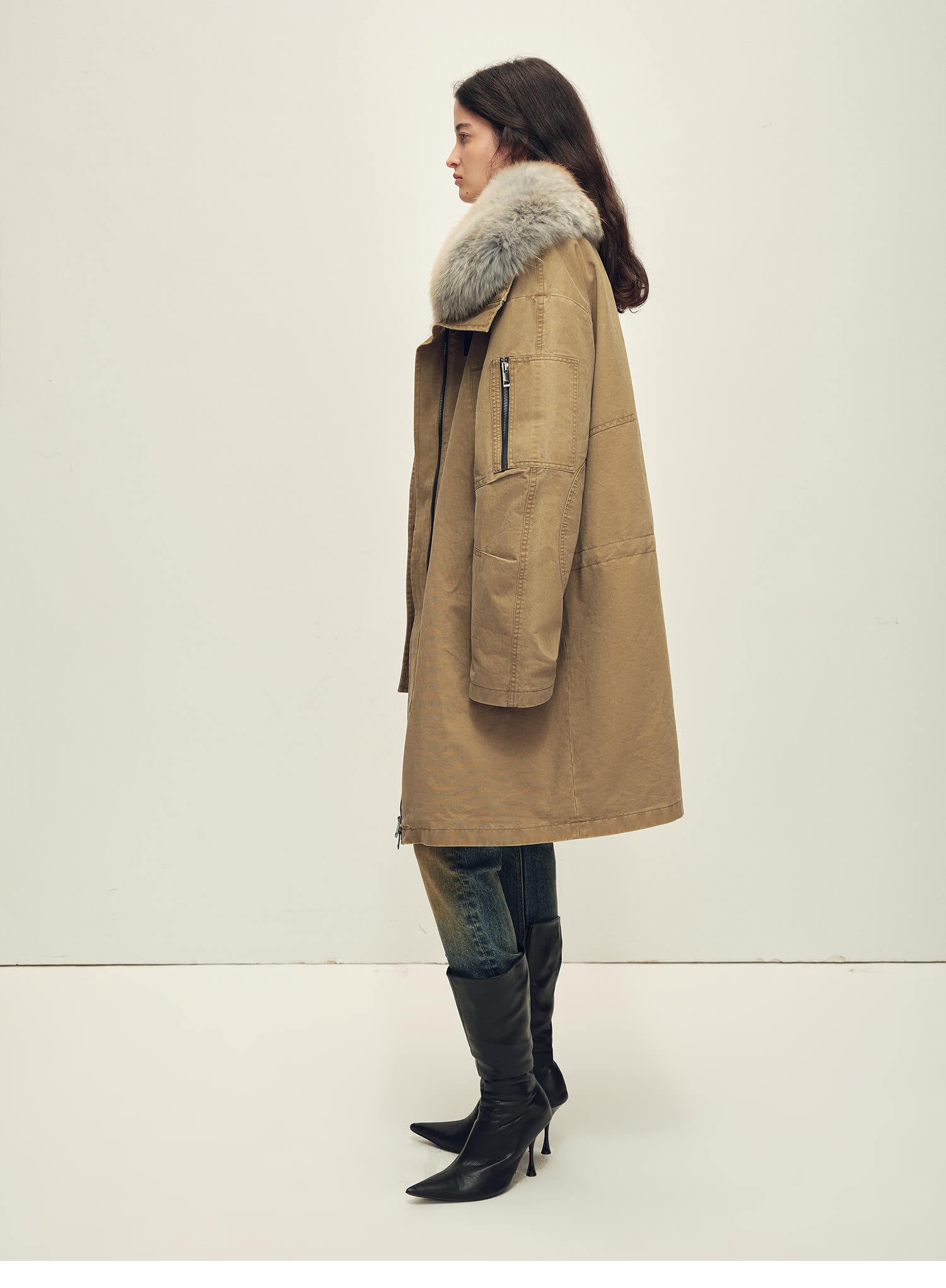 Firelady Fur Women's OVERSIZE Raccoon Fur Down Parka with Multi - Wear Design "Swan Feather Collection"Firelady Fur