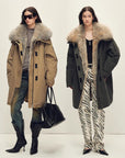 Firelady Fur Women's OVERSIZE Raccoon Fur Down Parka with Multi - Wear Design "Swan Feather Collection" - variant_title