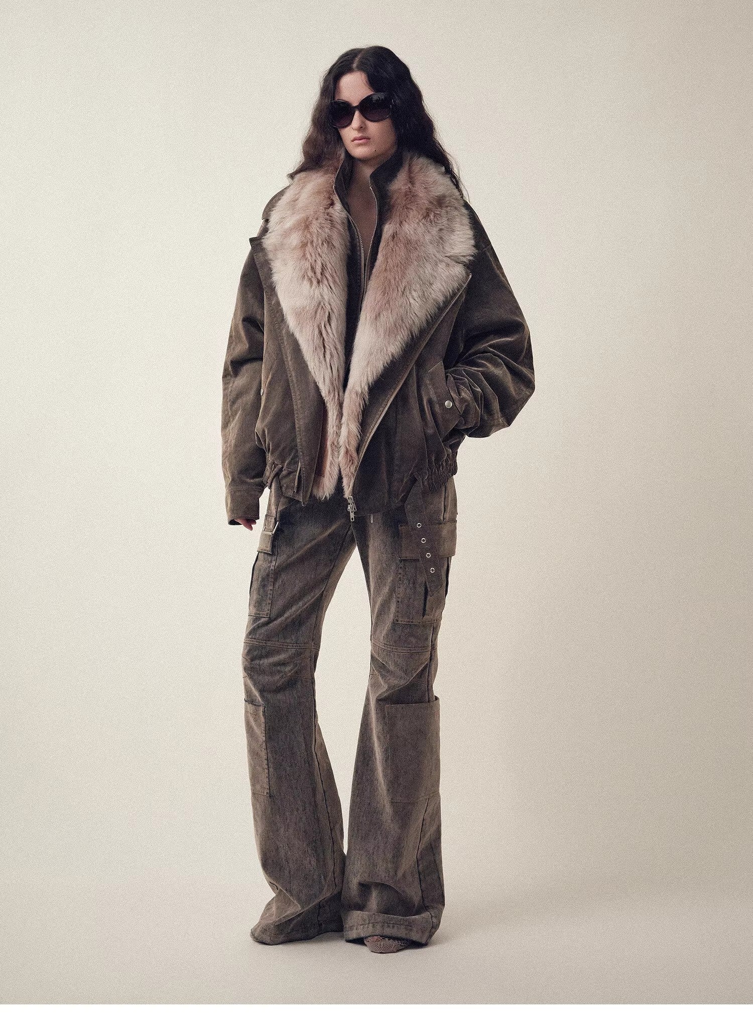 新品 FireladyFur レディース トスカーナ ファーコート もふもふ Firelady Fur Women's parka fur coat Two-tone Toscana down jacket