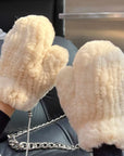Firelady Fur Women's Rex Rabbit Fur Knitted Gloves – Soft Stretchy Winter Warm Windproof Mittens - variant_title