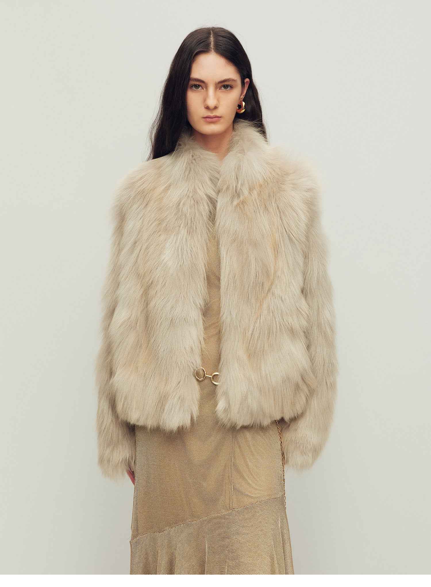 Firelady Fur Women's SAGAFURS Fox Fur Coat - Stand Collar Short Jacket 'Grace Champs - Élysées' - variant_title