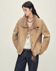 Firelady Fur Women’s Shearling Coat Crafted with Italian Contrast Suede & Tuscan Shearling“Winter Mochi” - variant_title