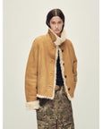 Firelady Fur Women’s Shearling Coat Crafted with Italian Contrast Suede & Tuscan Shearling“Winter Mochi” - variant_title