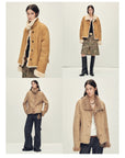 Firelady Fur Women’s Shearling Coat Crafted with Italian Contrast Suede & Tuscan Shearling“Winter Mochi” - variant_title