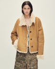 Firelady Fur Women’s Shearling Coat Crafted with Italian Contrast Suede & Tuscan Shearling“Winter Mochi” - variant_title