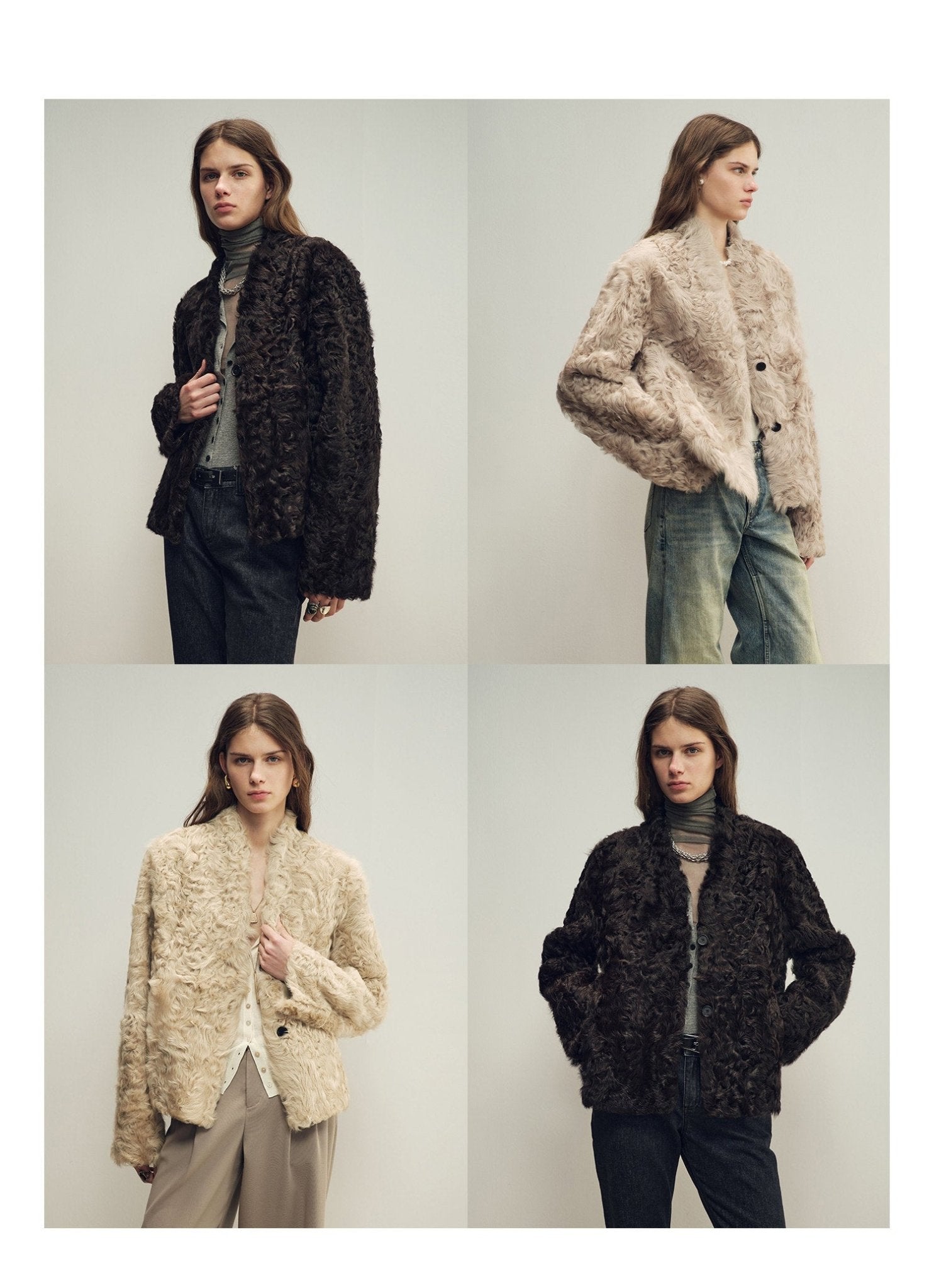 Firelady Fur Women‘s Shearling Coat | Rippled Waterwave Pattern, Rare Lake Lamb“Mole Manor” - variant_title