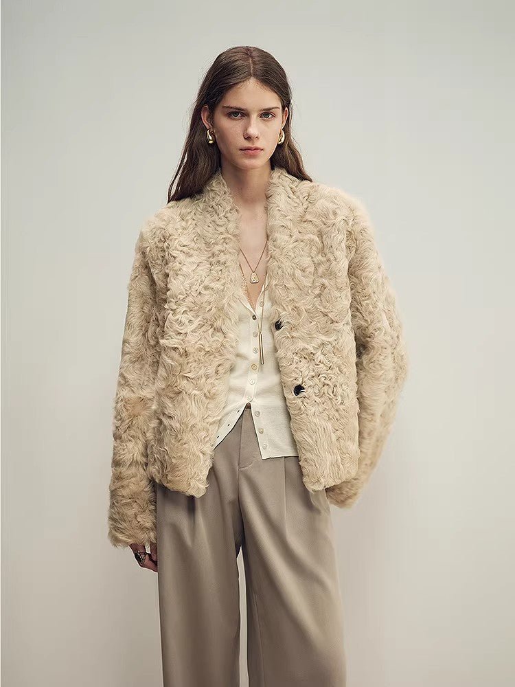 Firelady Fur Women‘s Shearling Coat | Rippled Waterwave Pattern, Rare Lake Lamb“Mole Manor” - variant_title
