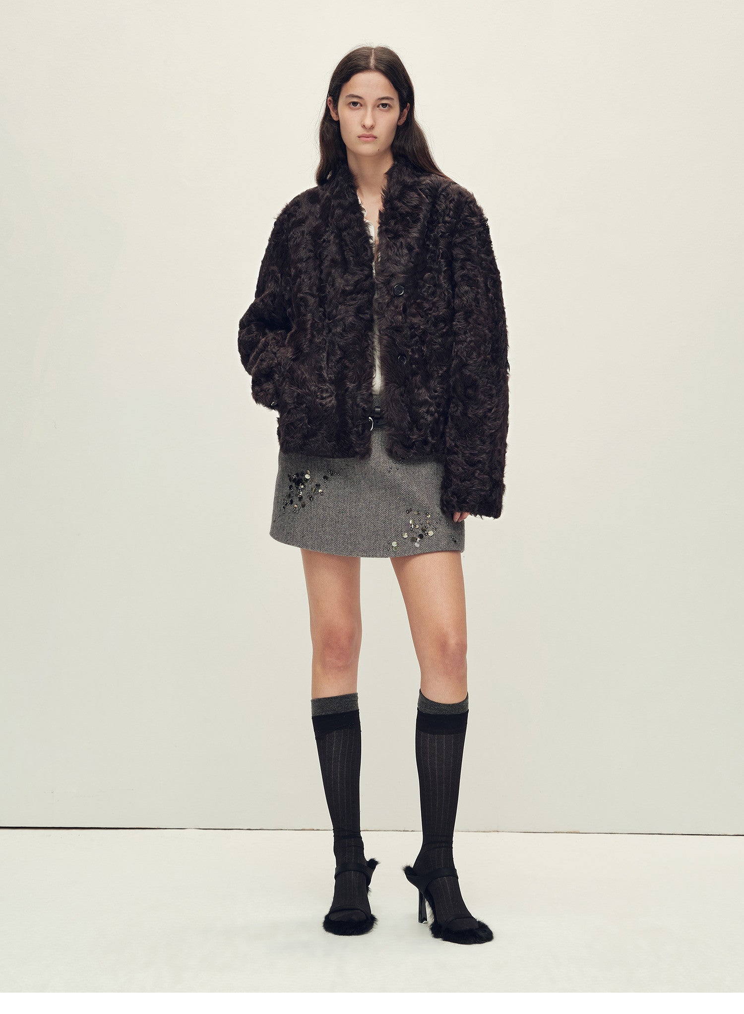 Firelady Fur Women‘s Shearling Coat | Rippled Waterwave Pattern, Rare Lake Lamb“Mole Manor” - variant_title