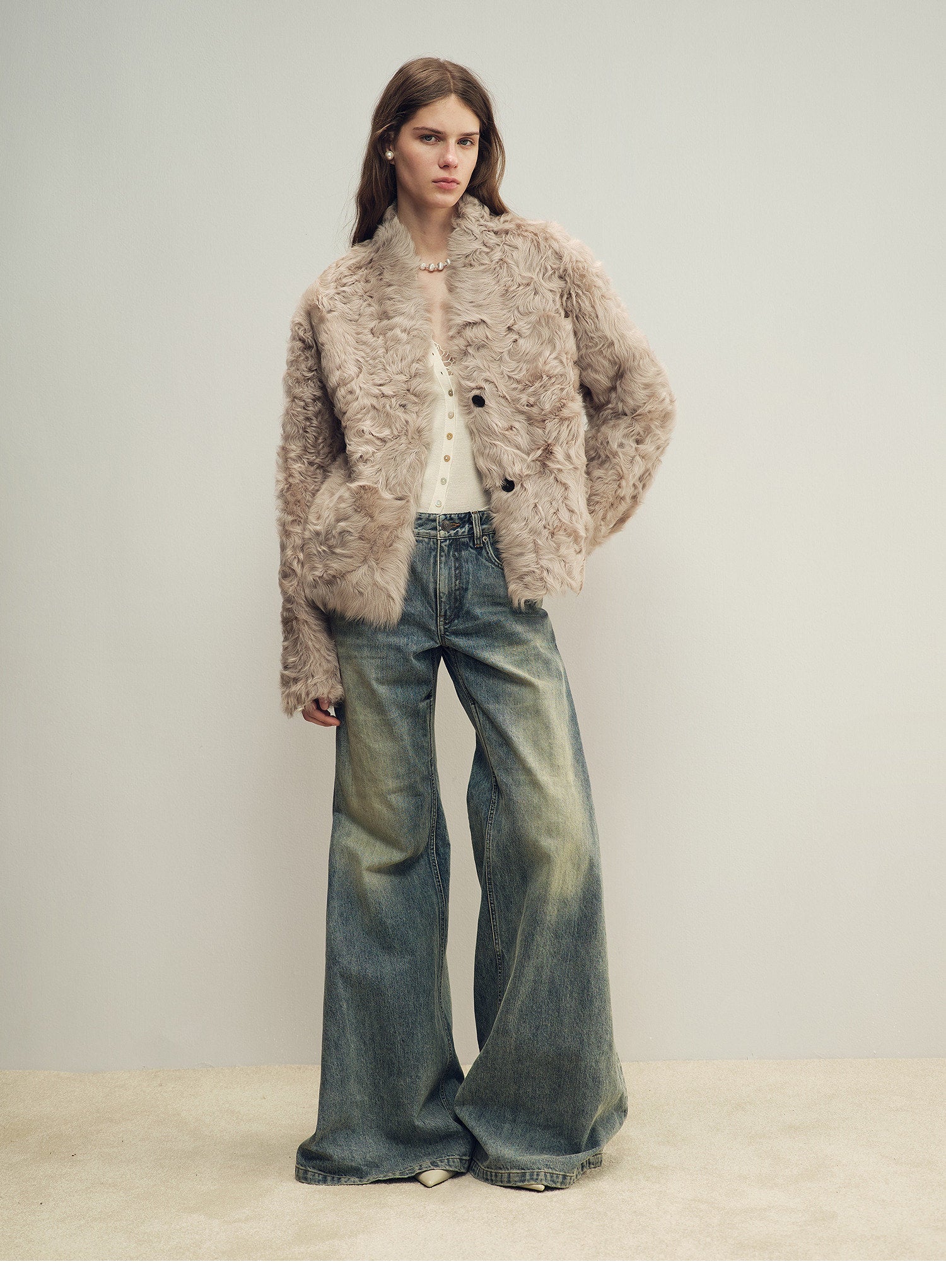 Firelady Fur Women‘s Shearling Coat | Rippled Waterwave Pattern, Rare Lake Lamb“Mole Manor” - variant_title