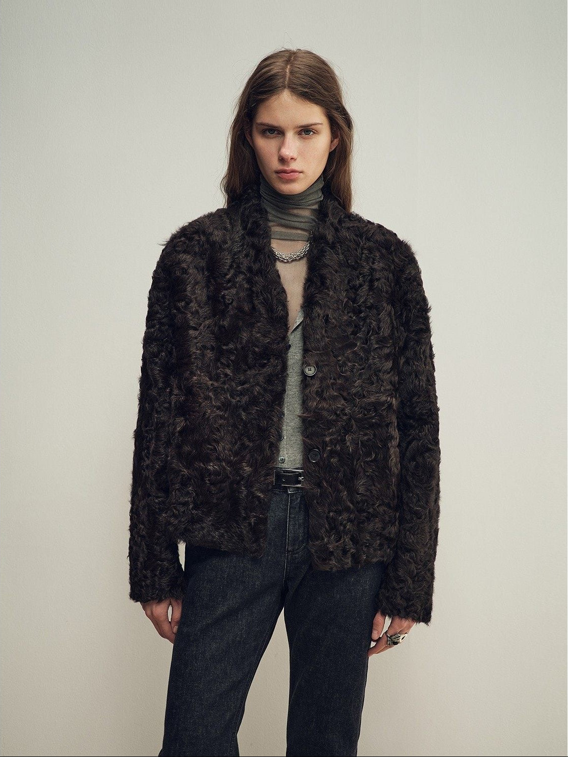 Firelady Fur Women‘s Shearling Coat | Rippled Waterwave Pattern, Rare Lake Lamb“Mole Manor” - variant_title