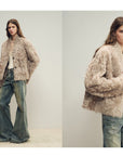 Firelady Fur Women‘s Shearling Coat | Rippled Waterwave Pattern, Rare Lake Lamb“Mole Manor” - variant_title