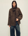 Firelady Fur Women‘s Shearling Jacket with Italian Tuscan Curly Wool Suede Collar“Glam Belle” - variant_title