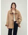 Firelady Fur Women‘s Shearling Jacket with Italian Tuscan Curly Wool Suede Collar“Glam Belle” - variant_title
