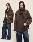 Firelady Fur Women‘s Shearling Jacket with Italian Tuscan Curly Wool Suede Collar“Glam Belle” - variant_title