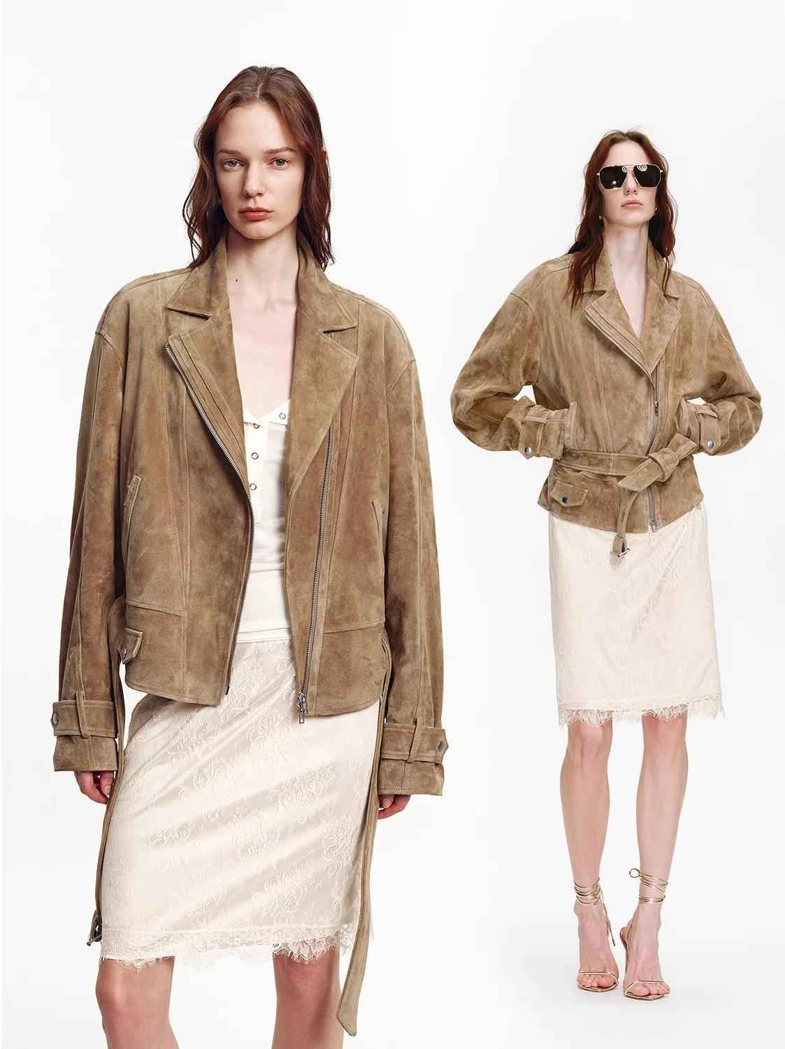 Firelady Fur Women's Sheepskin Moto Jacket 'Modern Times' - Trendy Biker Coat
